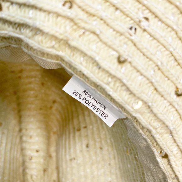 Wide Brim Sequin Straw Hat main image 9